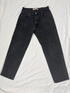 Vintage 2008 Levi's 550 Relaxed Fit Jeans Faded Black Charcoal W36 L34